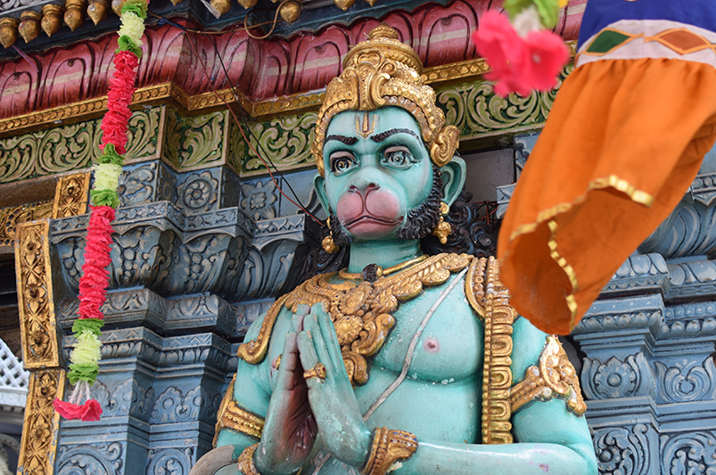 A closeup of a statue at Haw Par Villa, Singapore