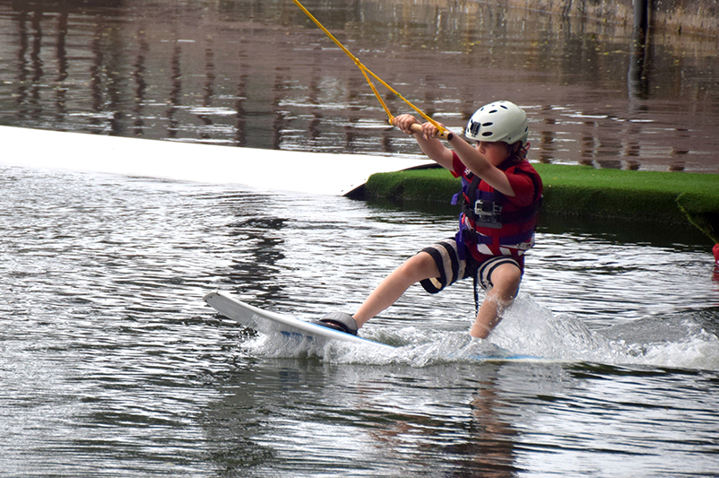 Wakeboarder on Pulau Ubin, Singapore