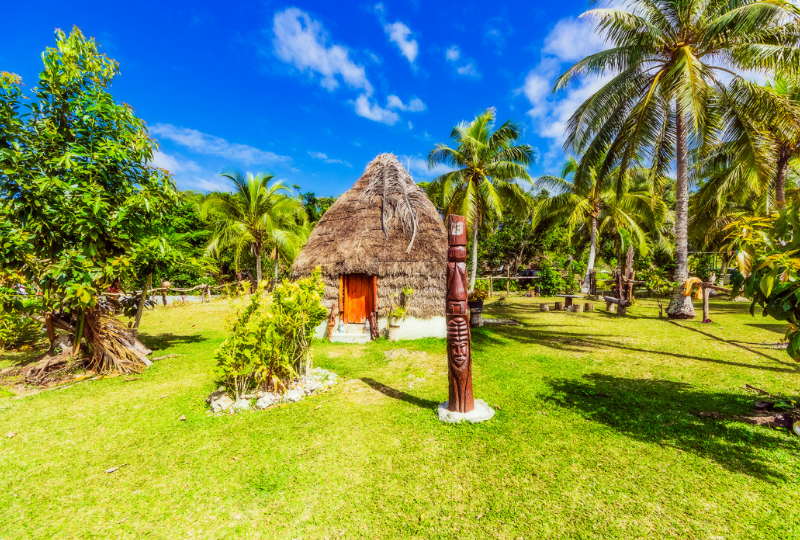 A traditional Kanak hut in New Caledonia