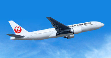 Japan Airlines in the sky