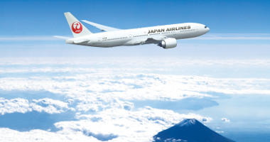 Japan Airlines over Mt Fuji