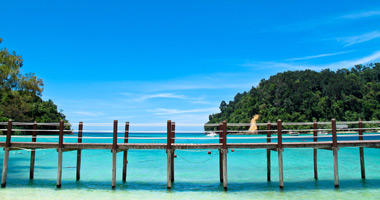 Pier on Sapi Island, Sabah