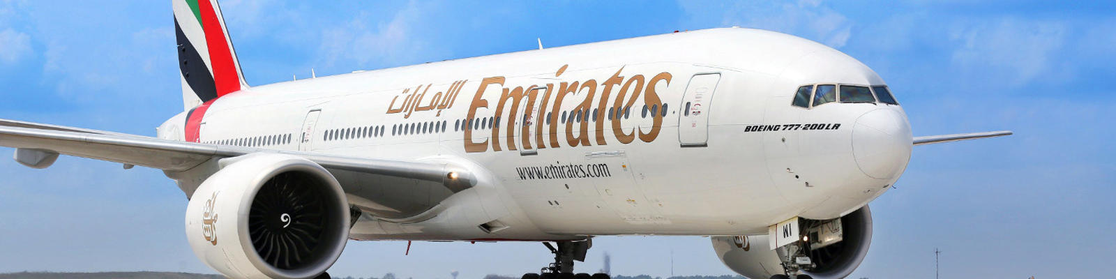 An Emirates plane.