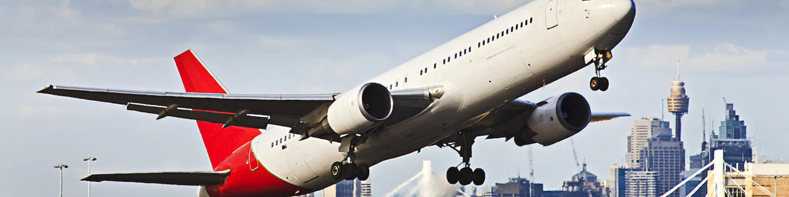 Airplane taking off Sydney airport