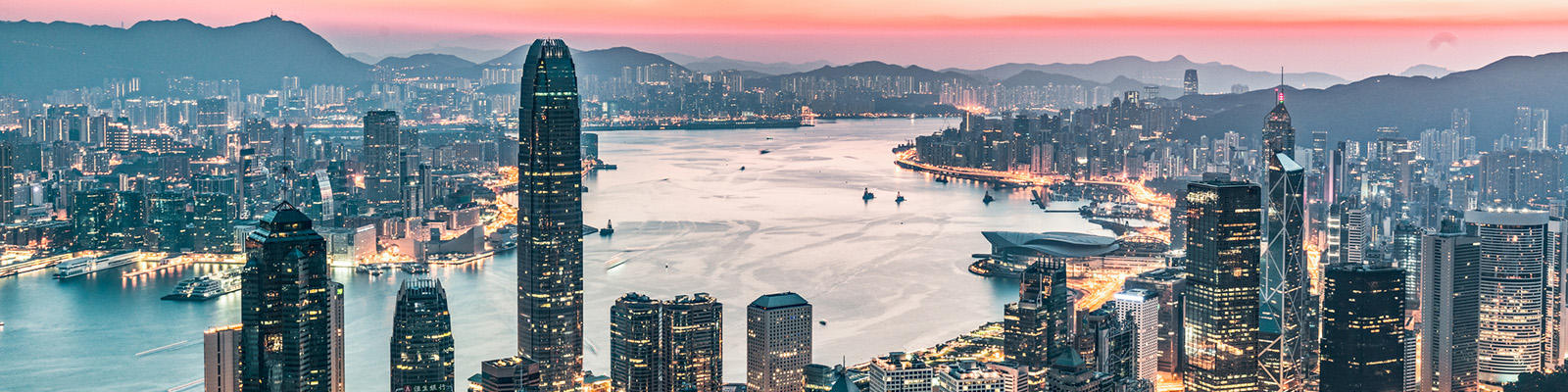 hong kong at dusk