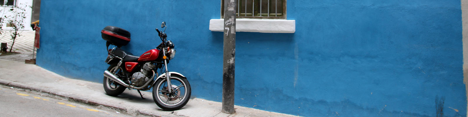Hong Kong wan chai blue house.