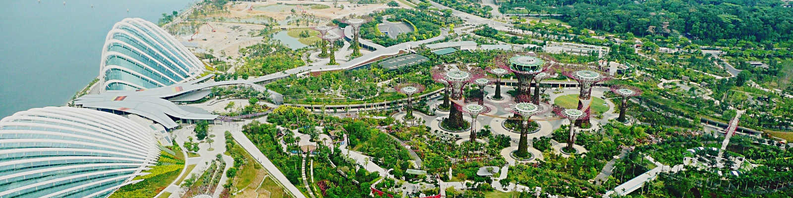 singapore gardens by the bay from above
