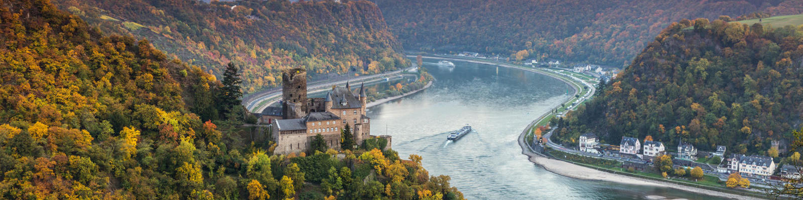 burg katz castle germany and rhine river