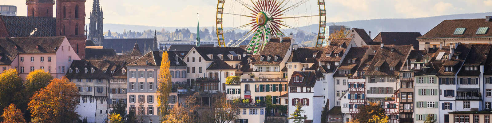 basel skyline in soft light