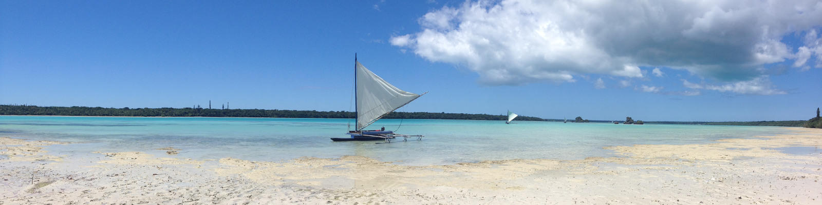 A traditional pirogue in New Caledonia.