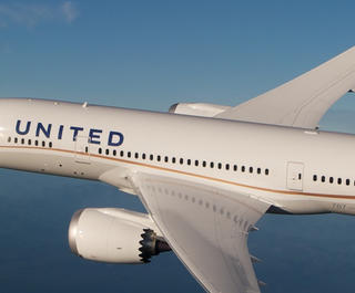 United Airlines' Dreamliner 787-9 in the sky. Image: Courtesy.