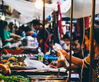 Thai street food vendor