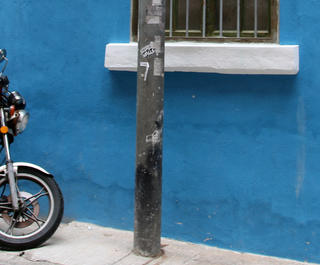 Hong Kong wan chai blue house.