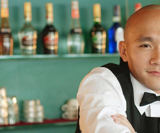 A bartender in Singapore.