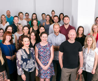 A company photo of the entire staff