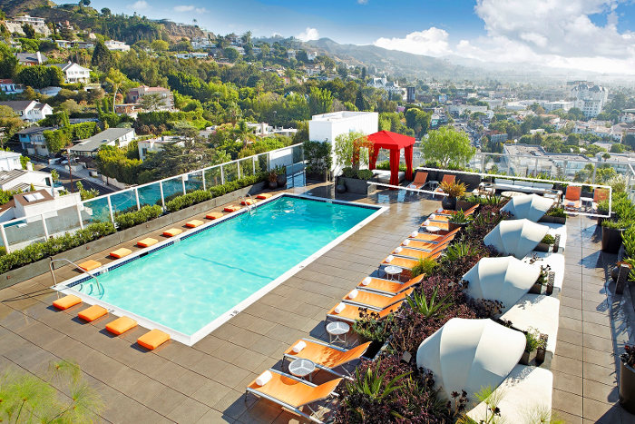 andaz west hollywood rooftop pool