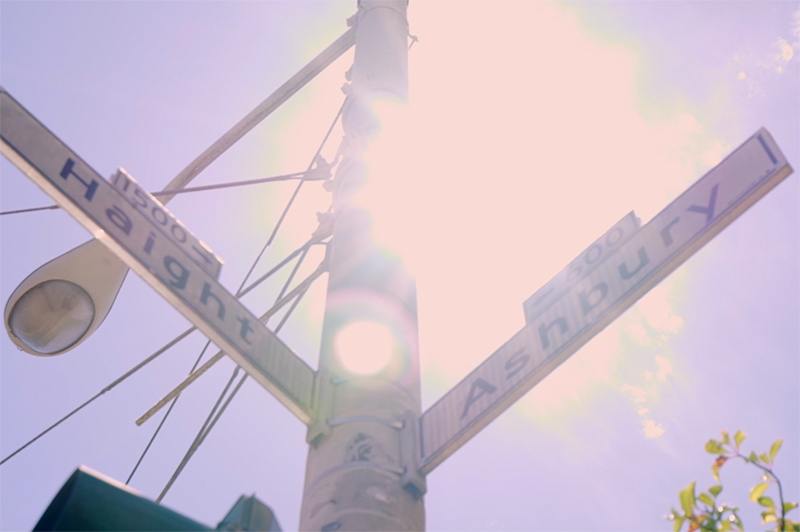 The Haight Ashbury street signs in San Francisco.