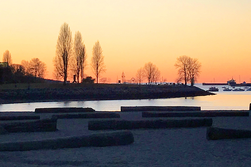 Sunset at Sunset Beach Park, Vancouver