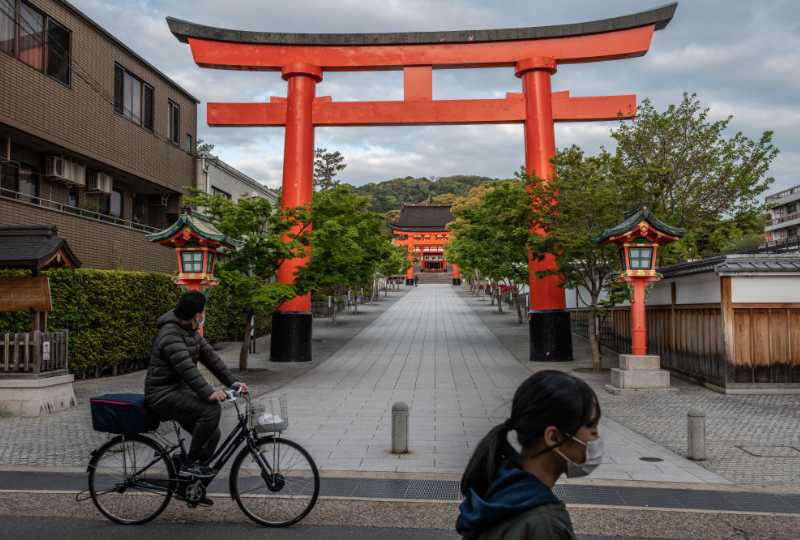 The torii (gateway) to Fushimi Inari-taisha shrine