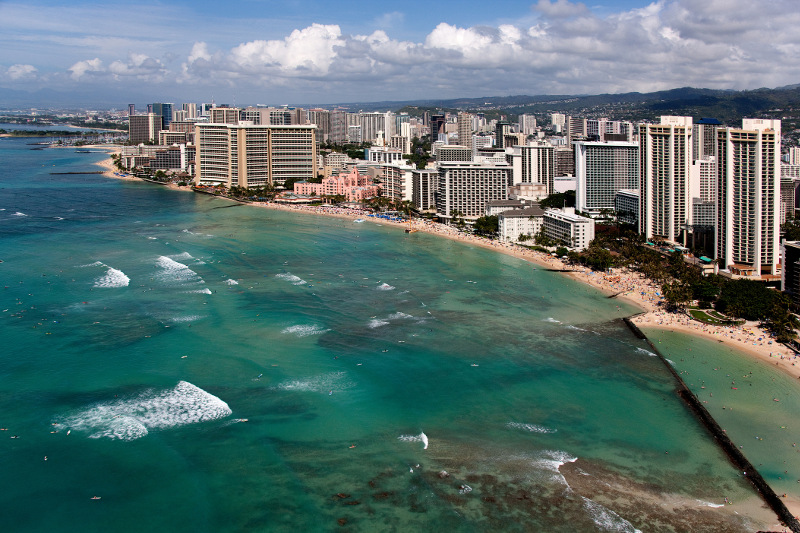 Waikiki Beach aerial view