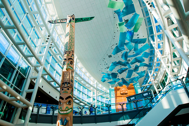 Interior of Vancouver International Airport