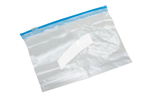 A resealable plastic bag